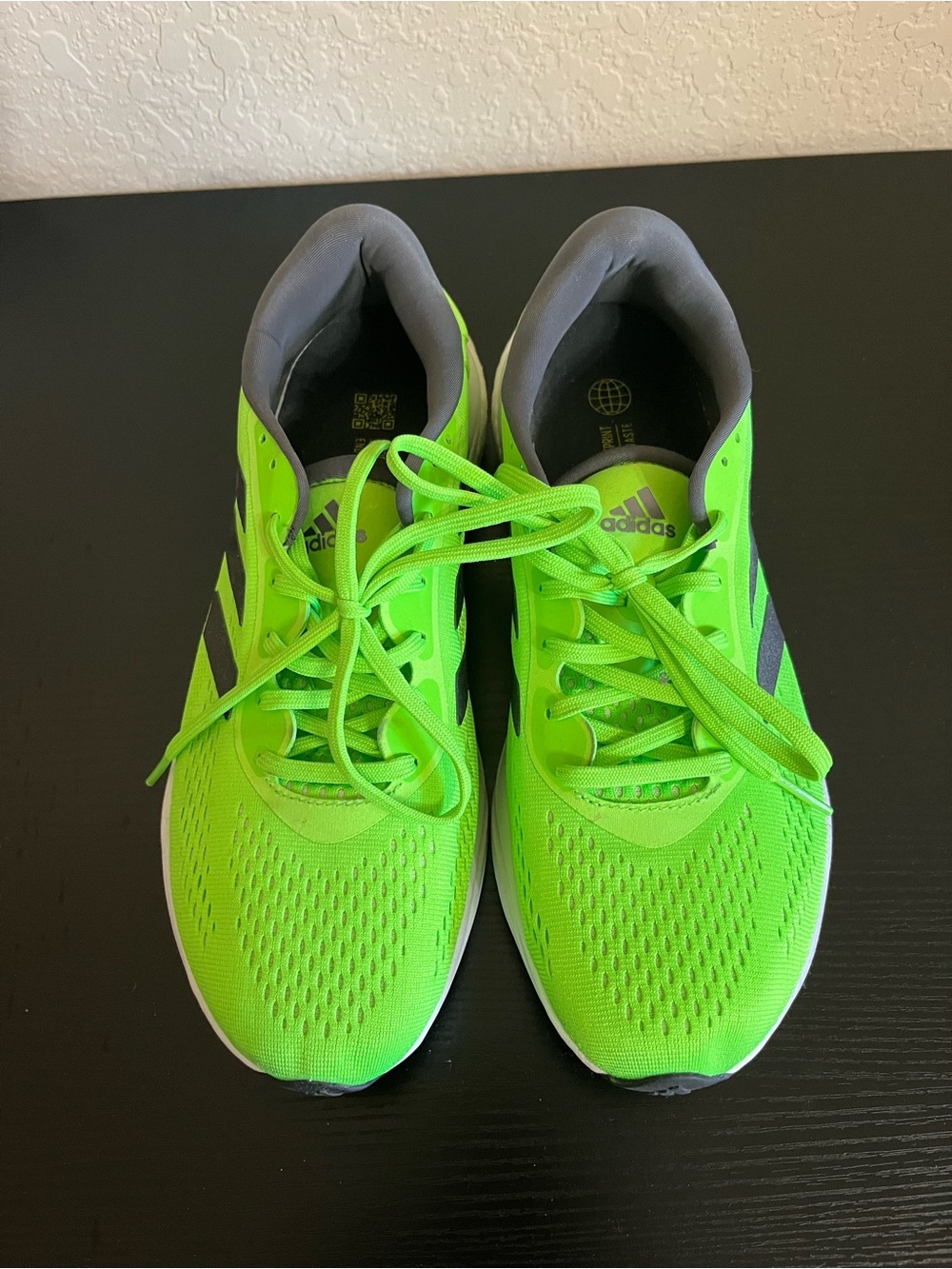 Adidas Kids - Men Neon Green and Gray Running Goost